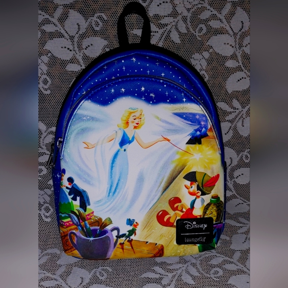 New Loungefly Disney Pinnochio Backpack